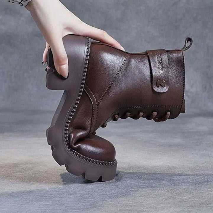 Penelope | Women's Orthopedic Lace-Up Platform Ankle Boots