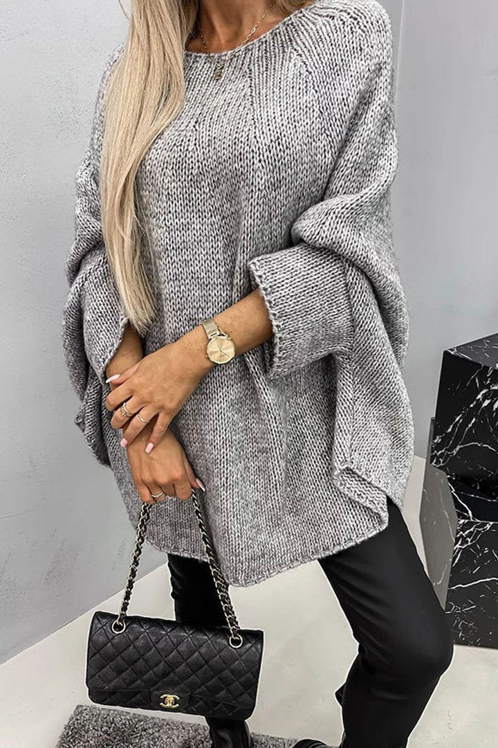 Charlotte | Women's Oversized Batwing Sleeve Knit Sweater Pullover