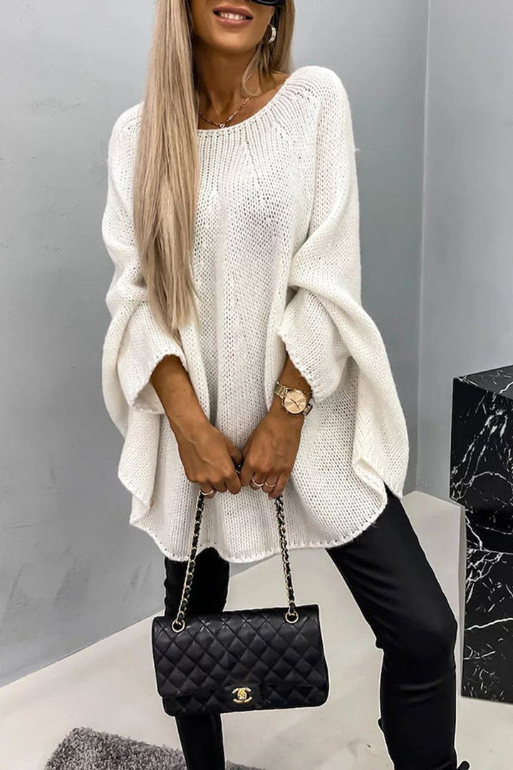 Charlotte | Women's Oversized Batwing Sleeve Knit Sweater Pullover