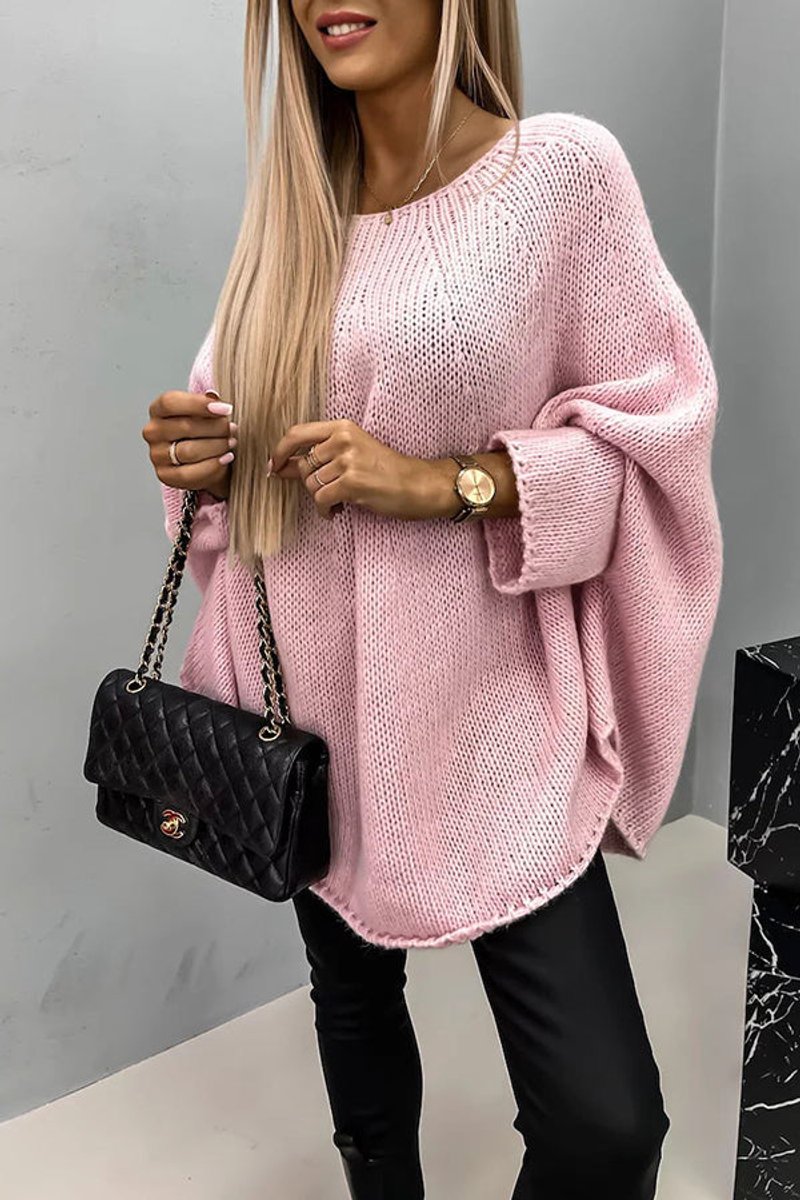 Charlotte | Women's Oversized Batwing Sleeve Knit Sweater Pullover