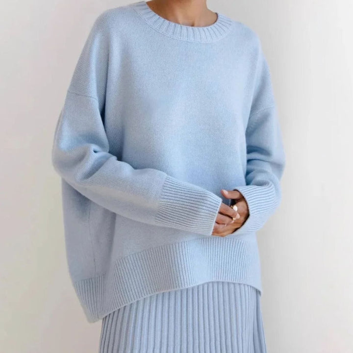 Riley | Women's Oversized Crew-Neck Long-Sleeve Light Knit Sweater