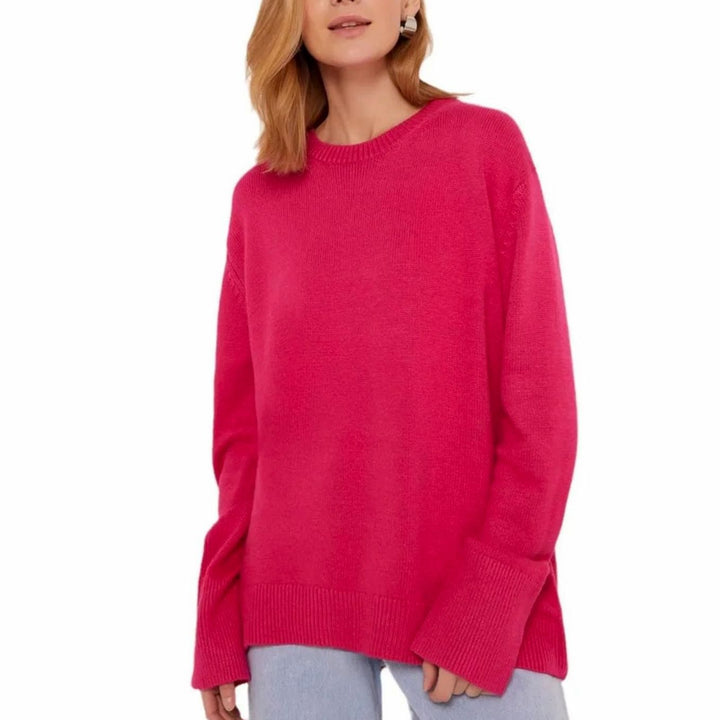 Riley | Women's Oversized Crew-Neck Long-Sleeve Light Knit Sweater
