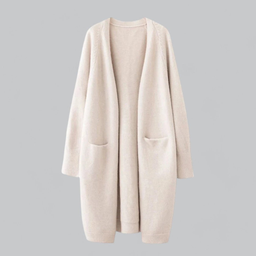 Olivia | Women's Oversized Long Open-Front Knit Cardigan
