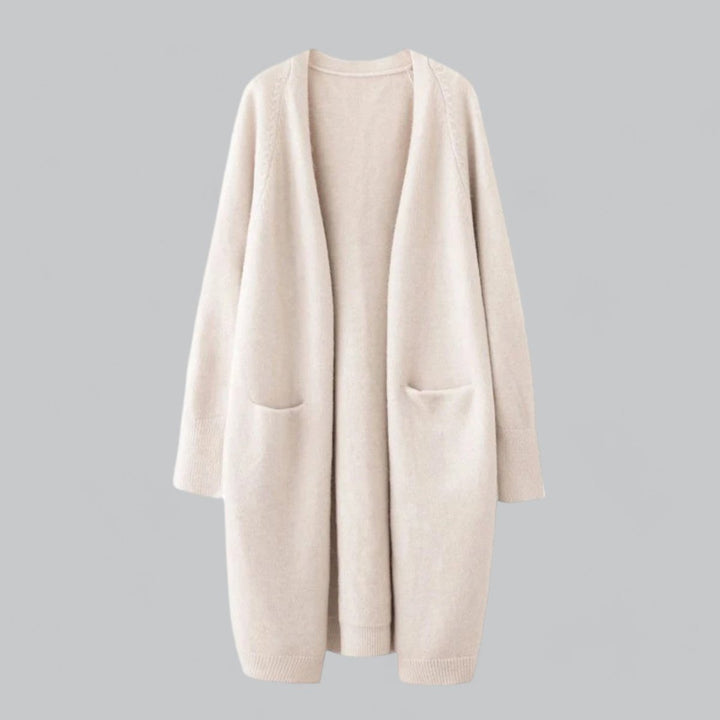 Olivia | Women's Oversized Long Open-Front Knit Cardigan
