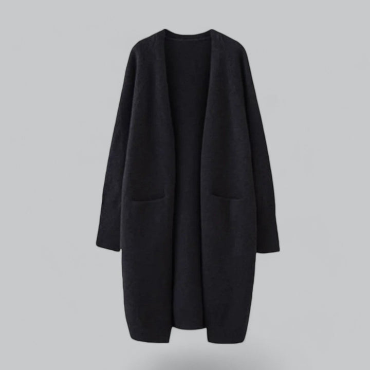 Olivia | Women's Oversized Long Open-Front Knit Cardigan