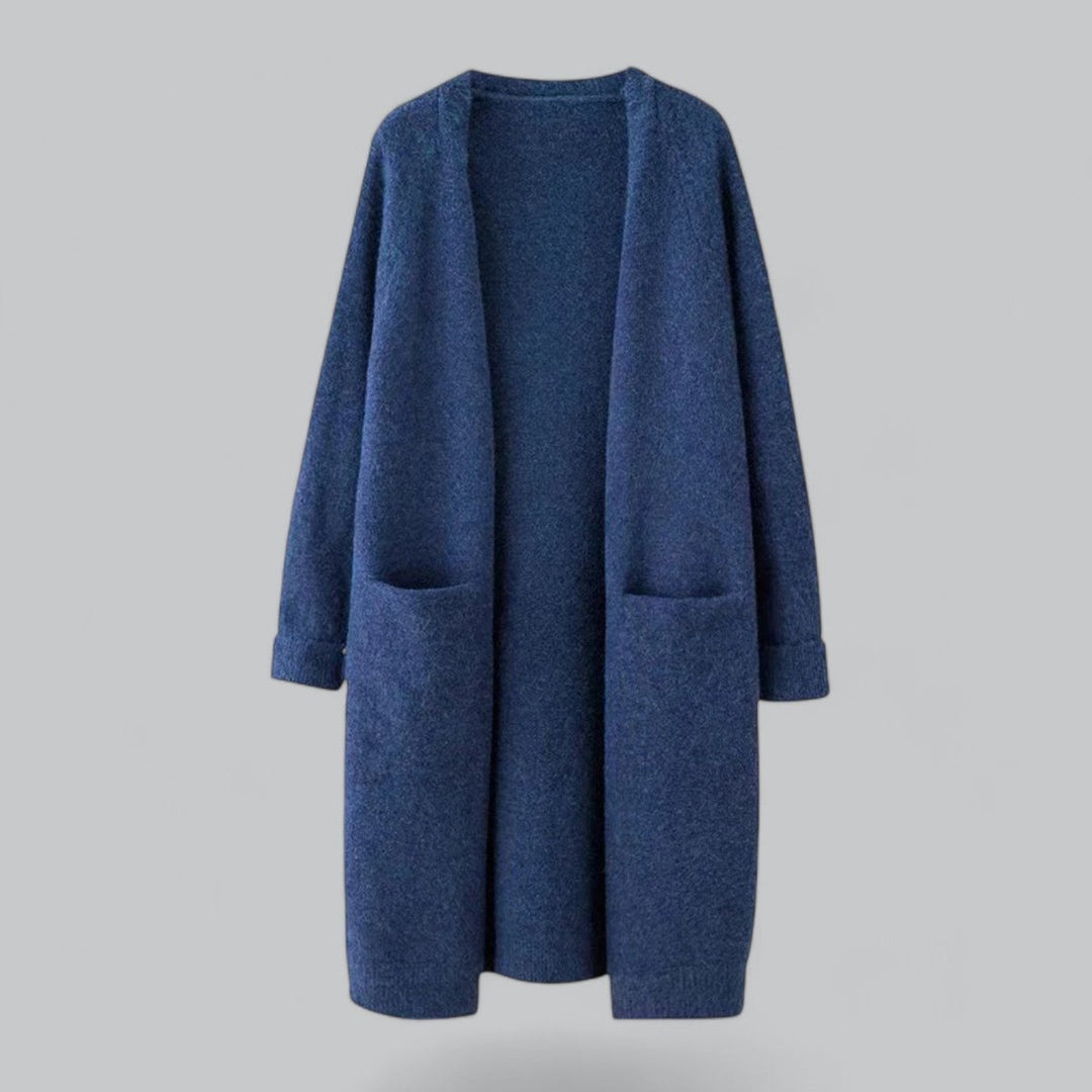 Olivia | Women's Oversized Long Open-Front Knit Cardigan