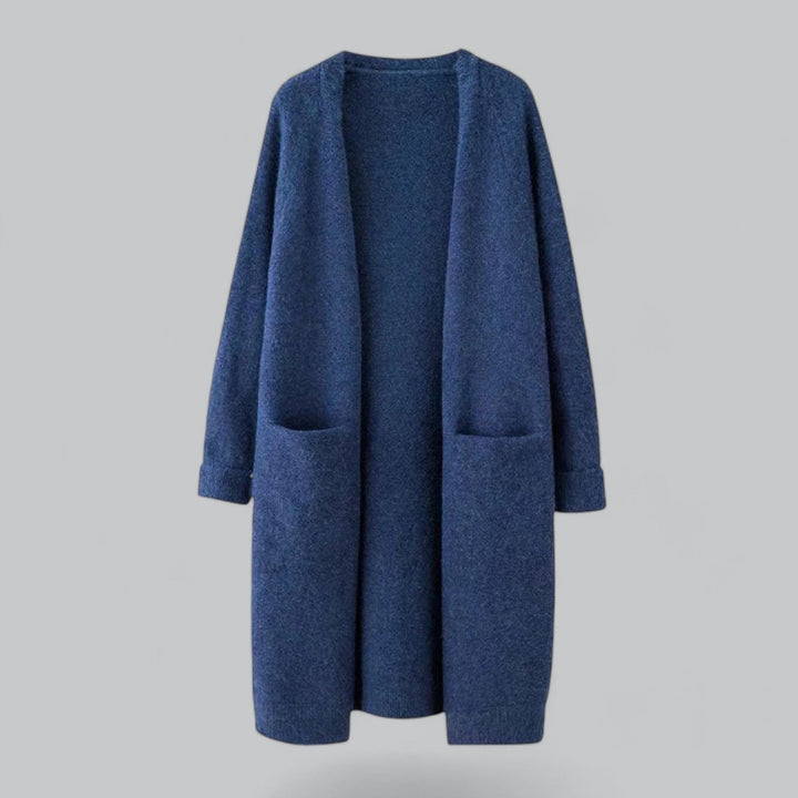 Olivia | Women's Oversized Long Open-Front Knit Cardigan