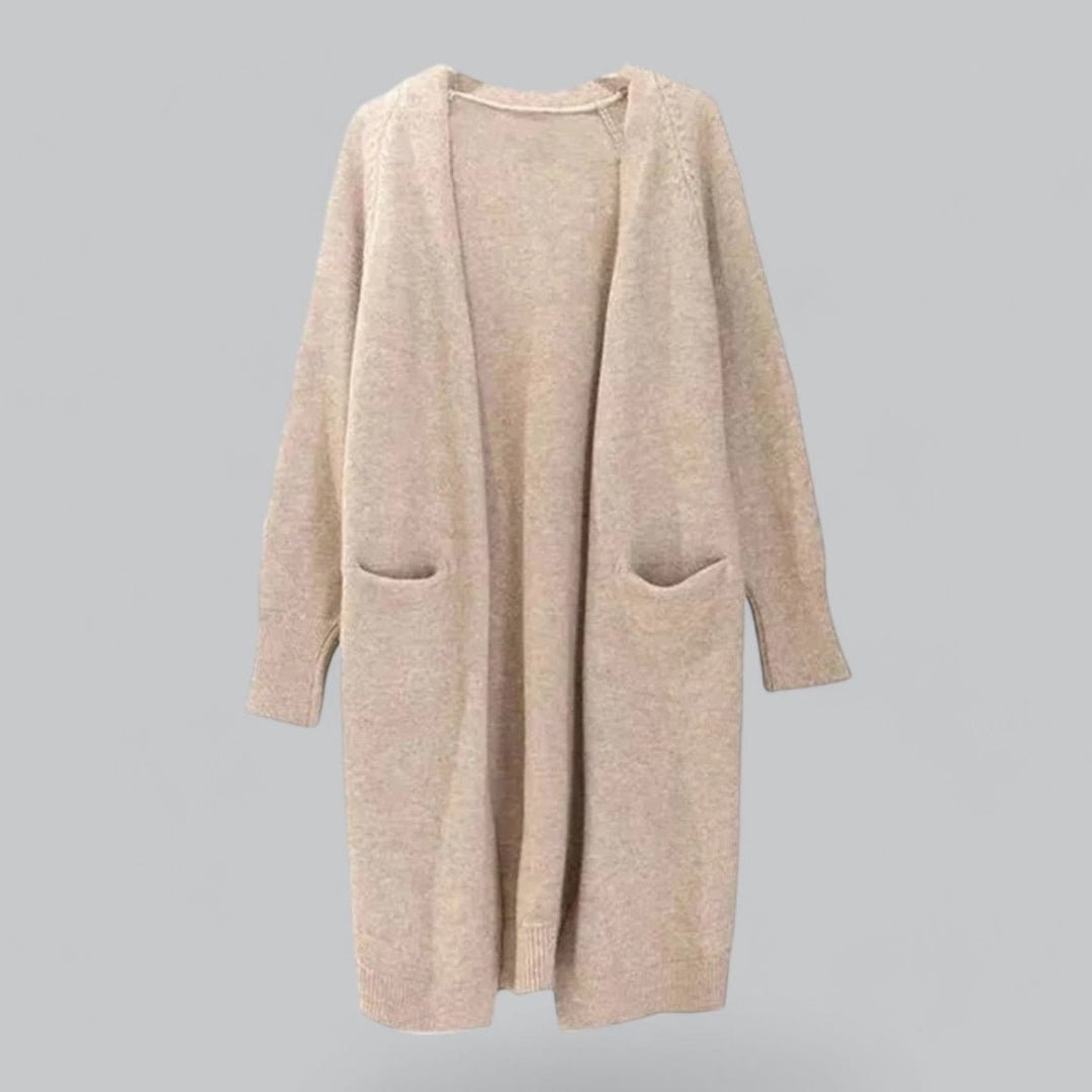 Olivia | Women's Oversized Long Open-Front Knit Cardigan
