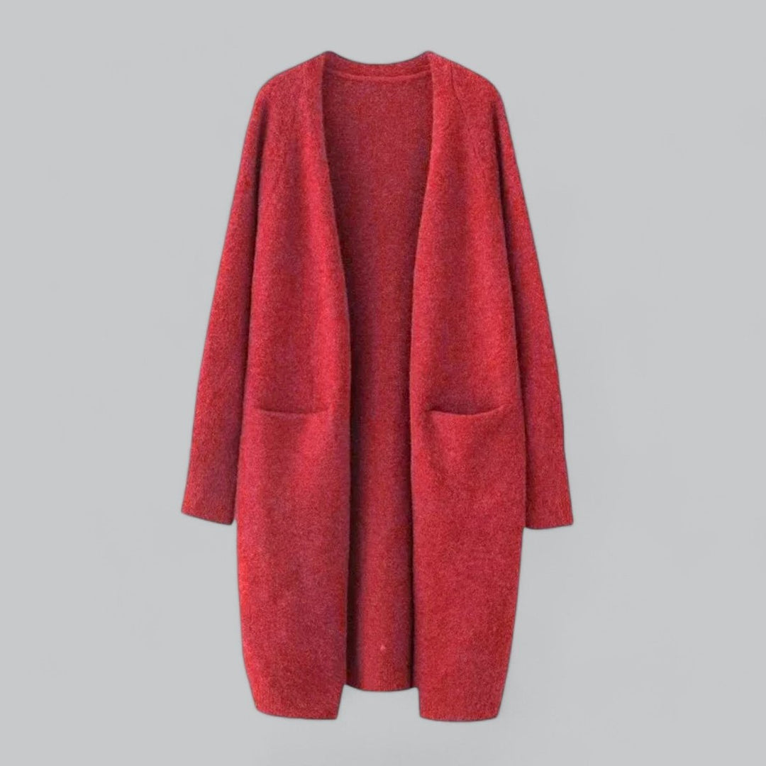 Olivia | Women's Oversized Long Open-Front Knit Cardigan