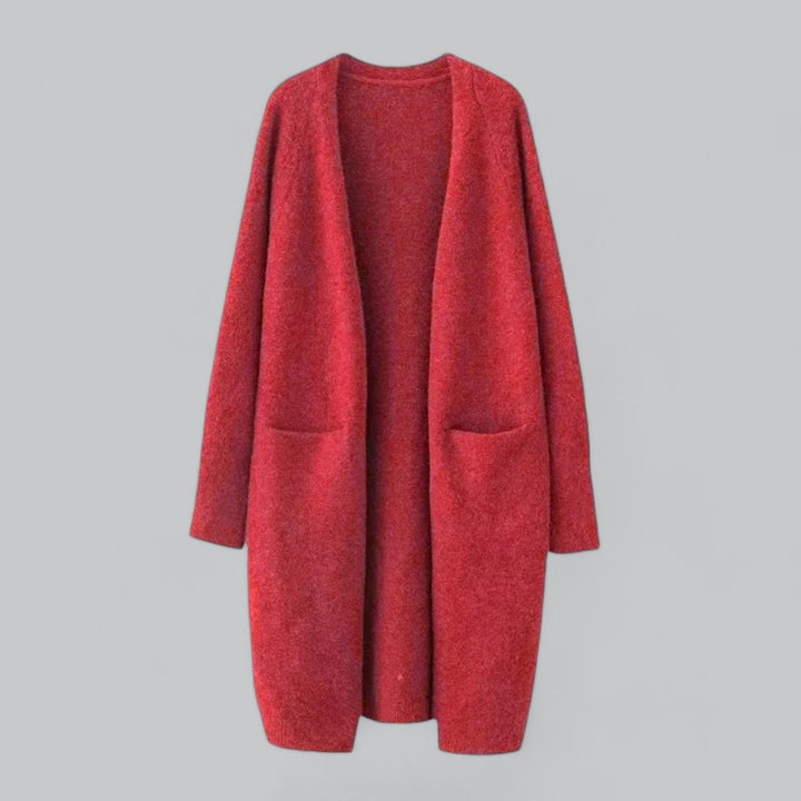 Olivia | Women's Oversized Long Open-Front Knit Cardigan