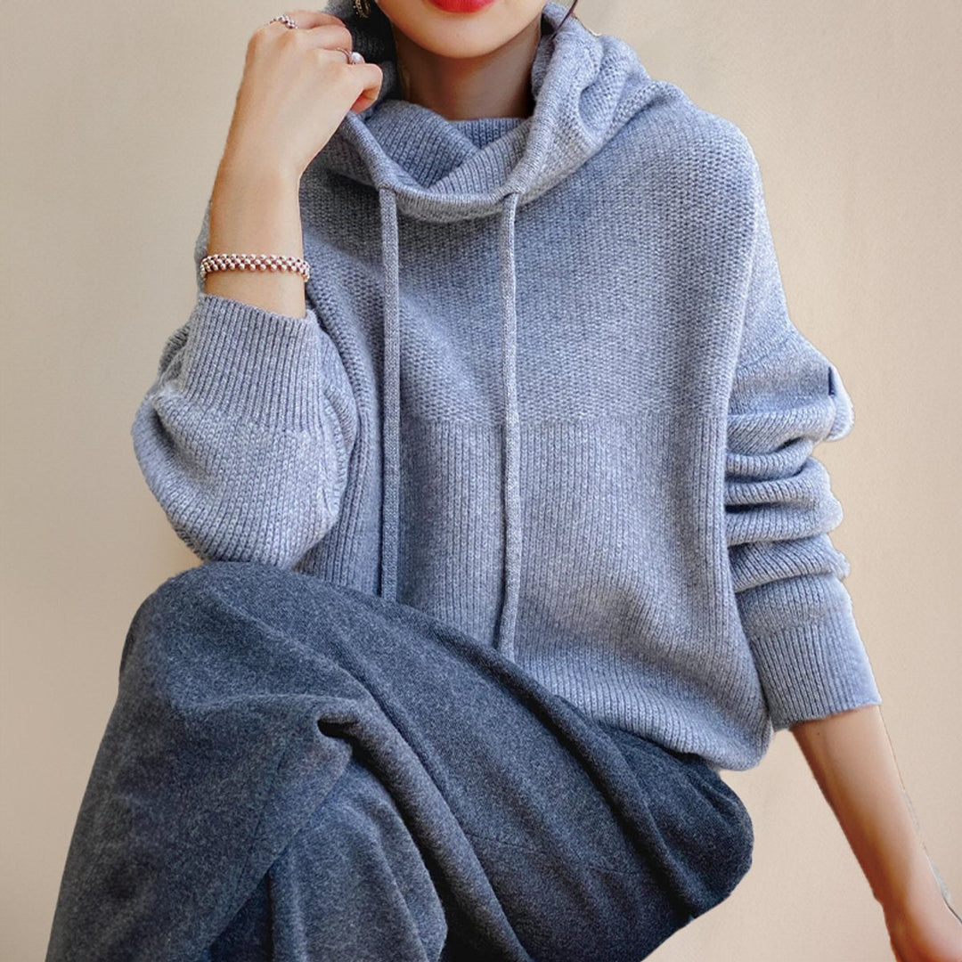 Eleanor | Women's Oversized Merino Hooded Turtleneck Sweater