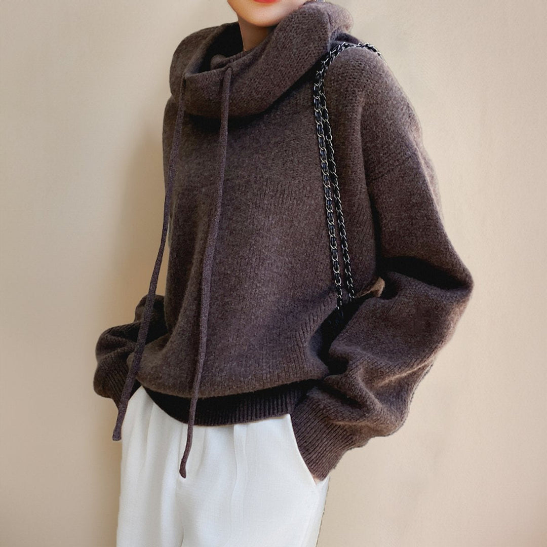 Eleanor | Women's Oversized Merino Hooded Turtleneck Sweater