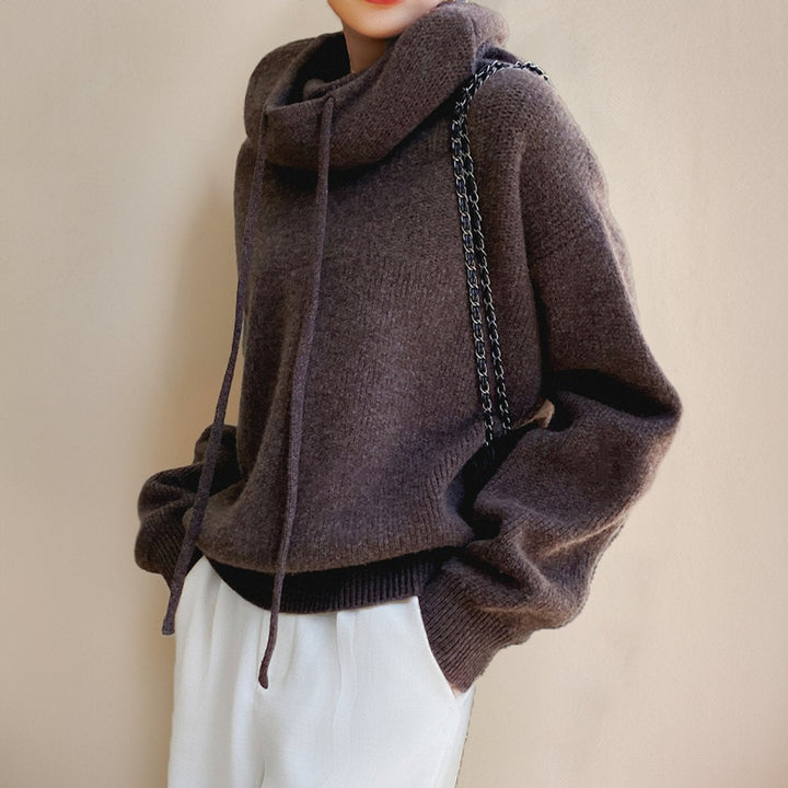 Eleanor | Women's Oversized Merino Hooded Turtleneck Sweater