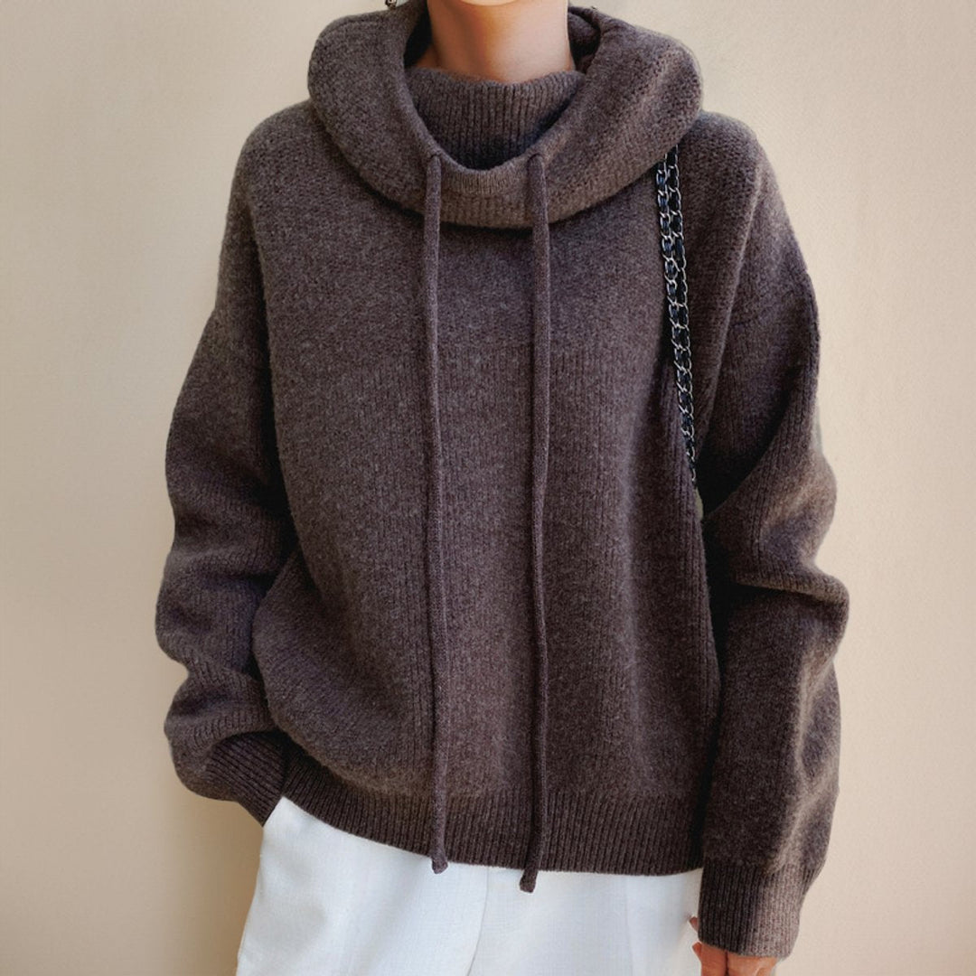 Eleanor | Women's Oversized Merino Hooded Turtleneck Sweater