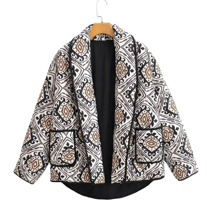 Penelope | Women's Oversized Quilted Wide-Sleeve Patterned Jacket