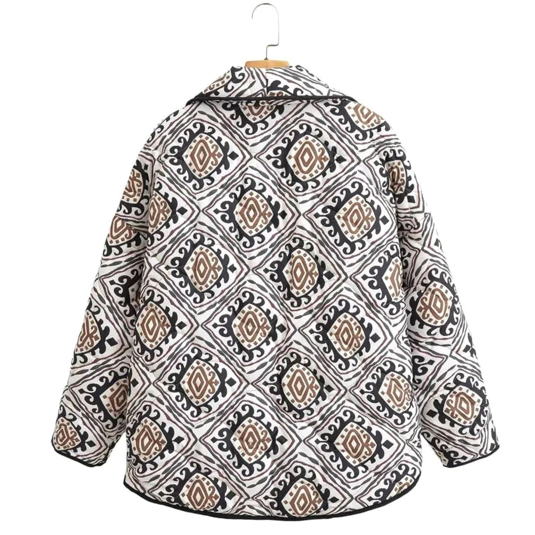 Penelope | Women's Oversized Quilted Wide-Sleeve Patterned Jacket