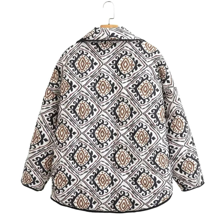 Penelope | Women's Oversized Quilted Wide-Sleeve Patterned Jacket