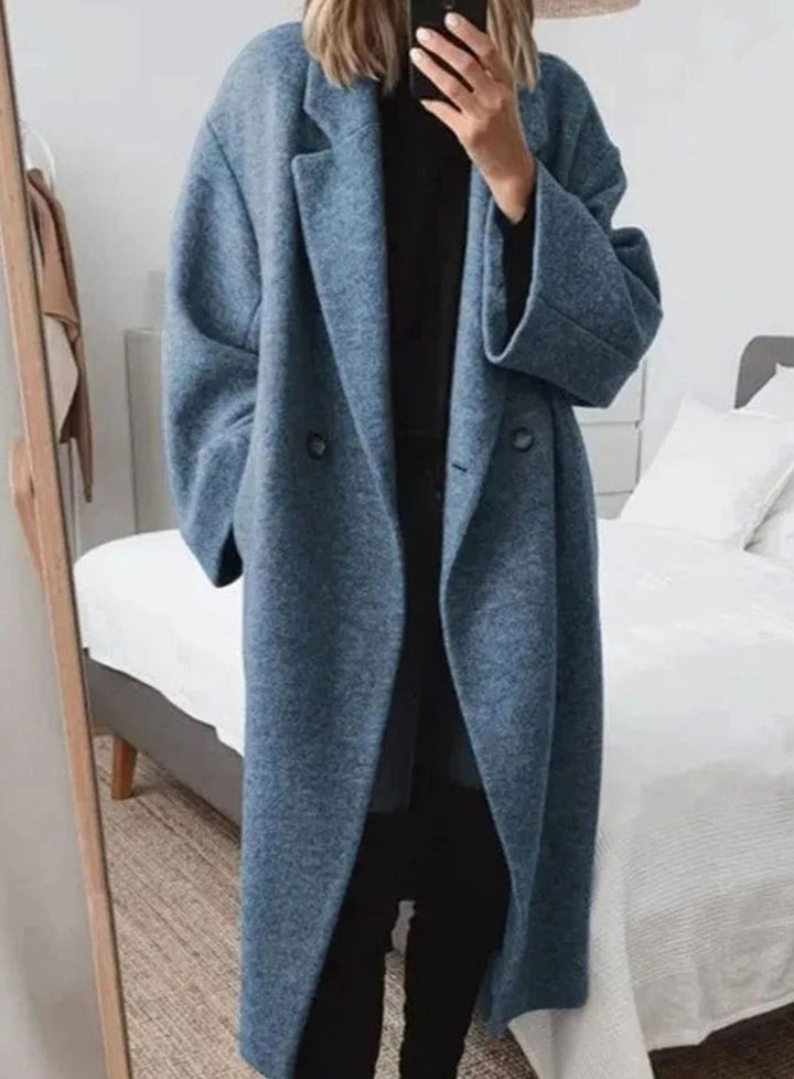 Lily | Women's Oversized Relaxed-Fit Double-Breasted Long Coat