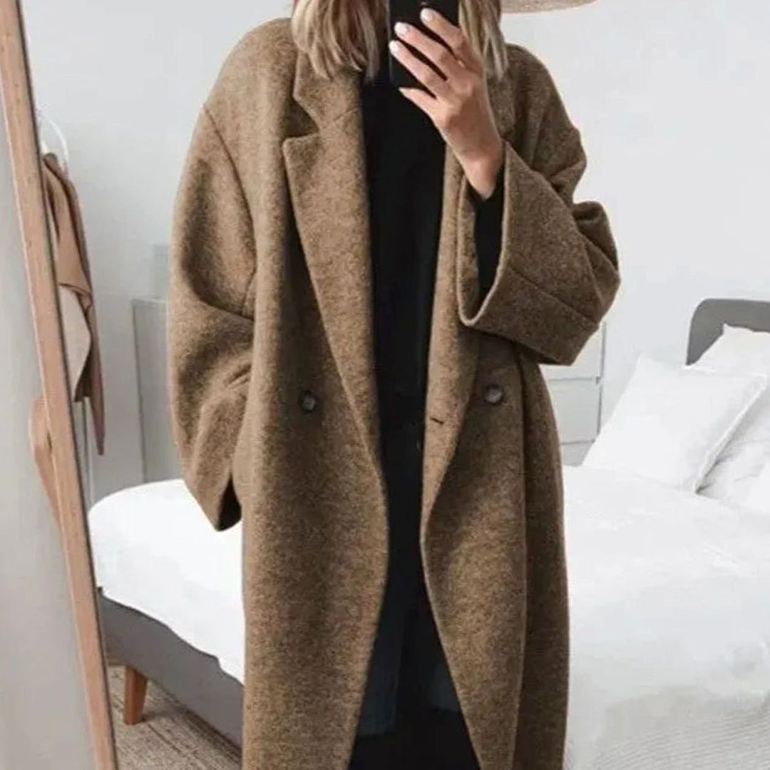 Lily | Women's Oversized Relaxed-Fit Double-Breasted Long Coat