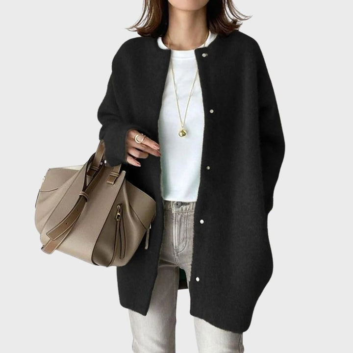 Hazel | Women's Oversized Snap-Button Knit Cardigan