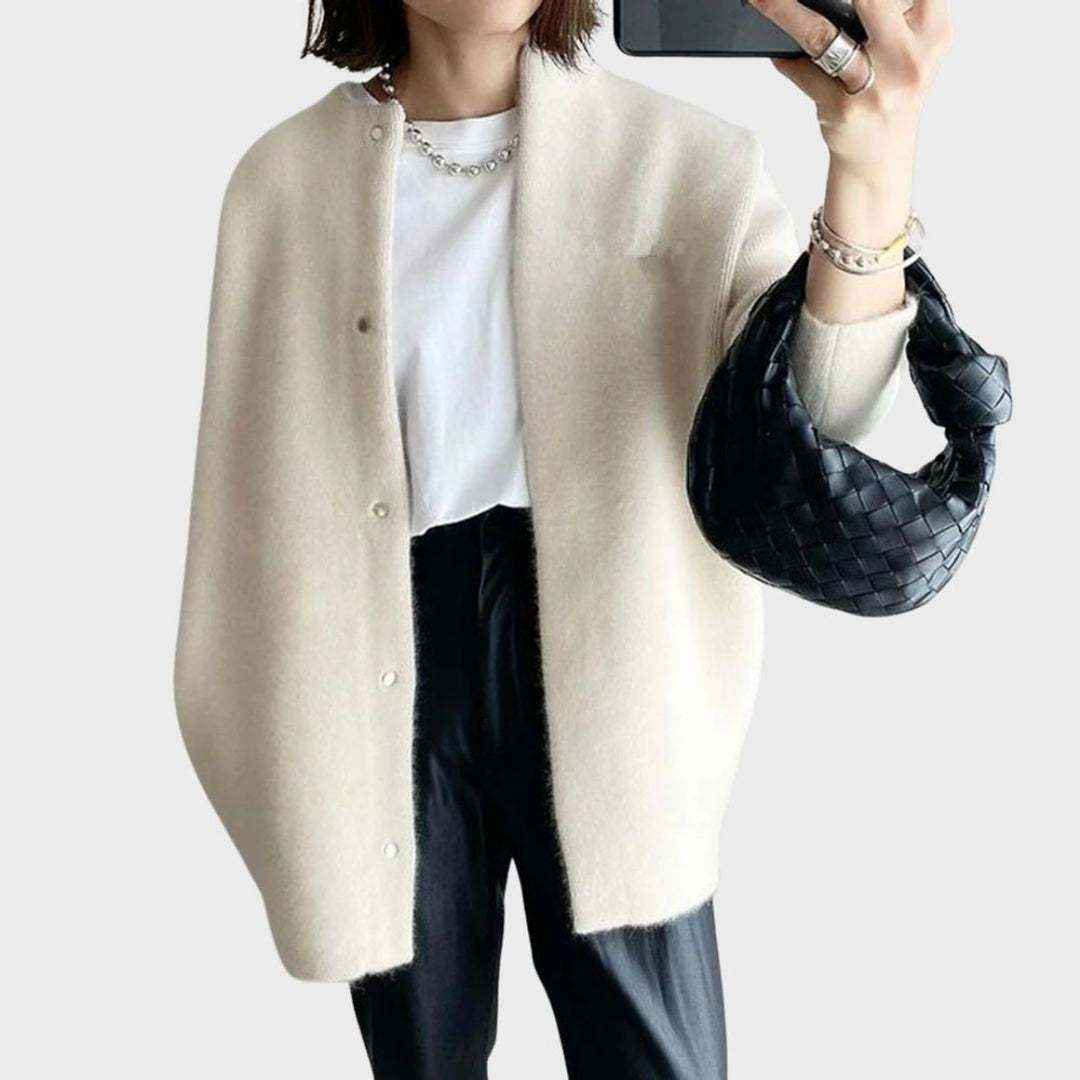 Hazel | Women's Oversized Snap-Button Knit Cardigan