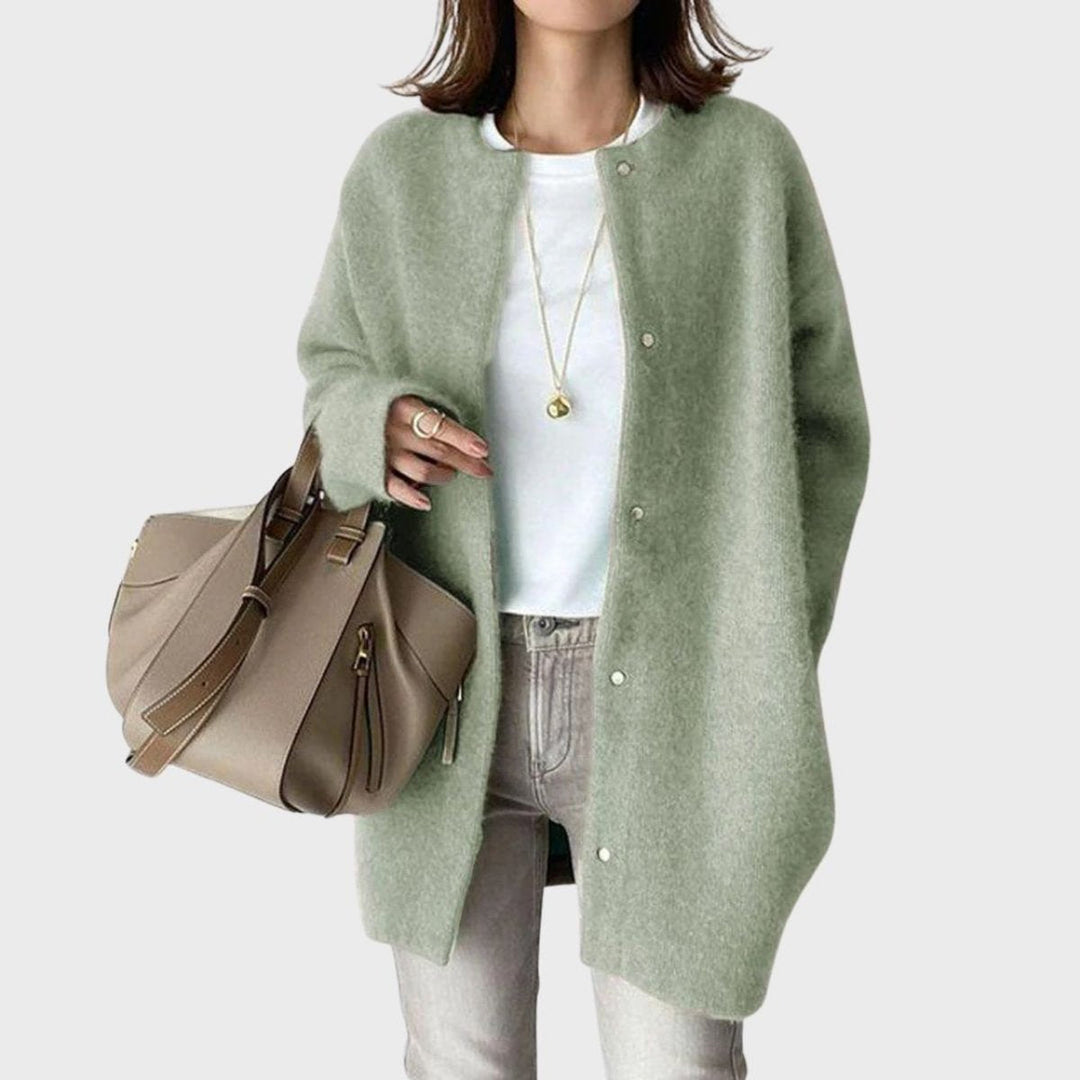 Hazel | Women's Oversized Snap-Button Knit Cardigan