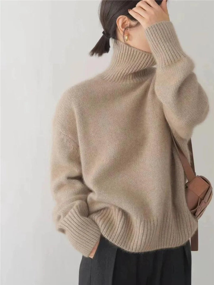 Scarlett | Women's Oversized Turtleneck Knit Sweater