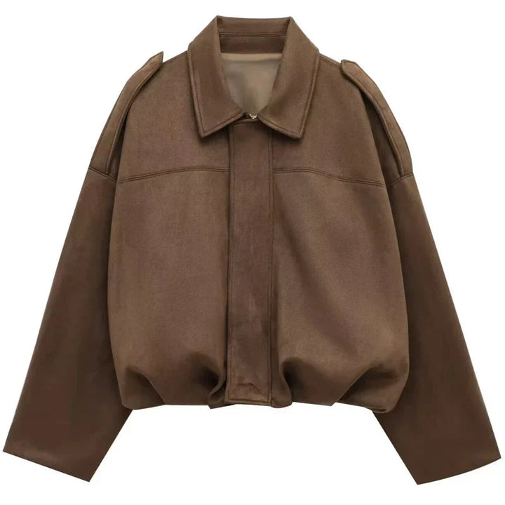 Madison | Women's Cropped Zip Up Bomber Jacket