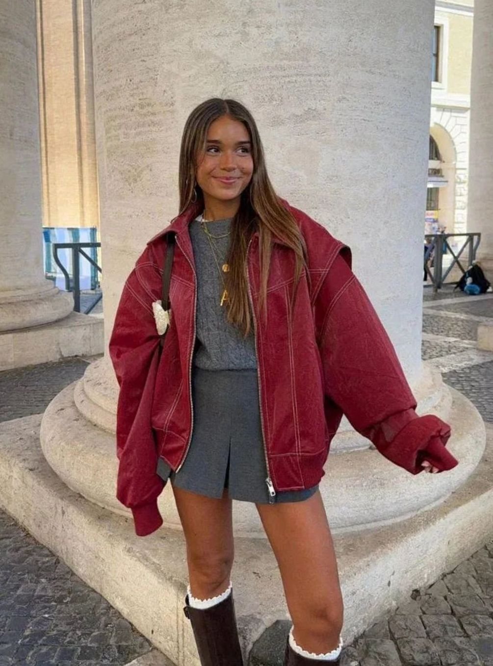 Penelope | Women's Oversized Zip-Up Bomber Jacket Blazer