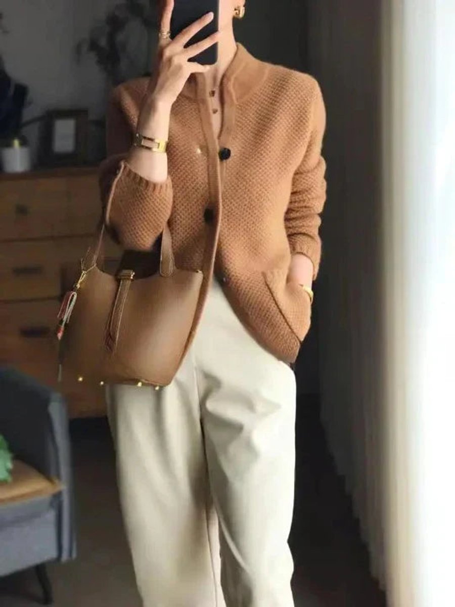Mia | Women's Pure Button-Up Knit Cardigan