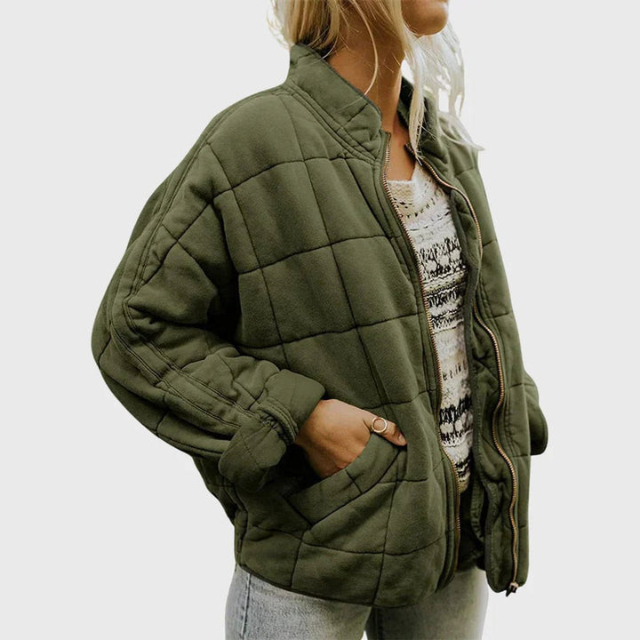 Victoria | Women's Quilted Jacket Zip-Up Stand-Collar Puffer Coat