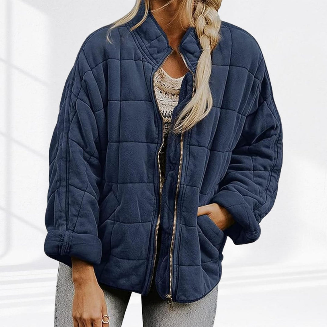 Victoria | Women's Quilted Jacket Zip-Up Stand-Collar Puffer Coat