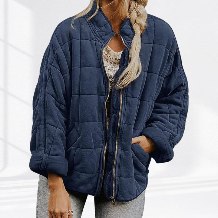 Victoria | Women's Quilted Jacket Zip-Up Stand-Collar Puffer Coat