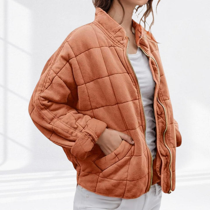 Victoria | Women's Quilted Jacket Zip-Up Stand-Collar Puffer Coat