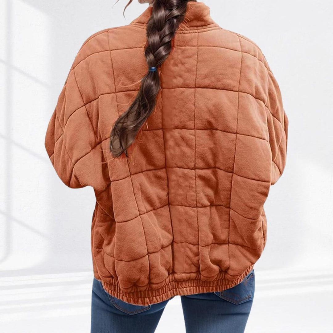 Victoria | Women's Quilted Jacket Zip-Up Stand-Collar Puffer Coat