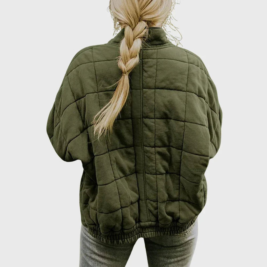 Victoria | Women's Quilted Jacket Zip-Up Stand-Collar Puffer Coat