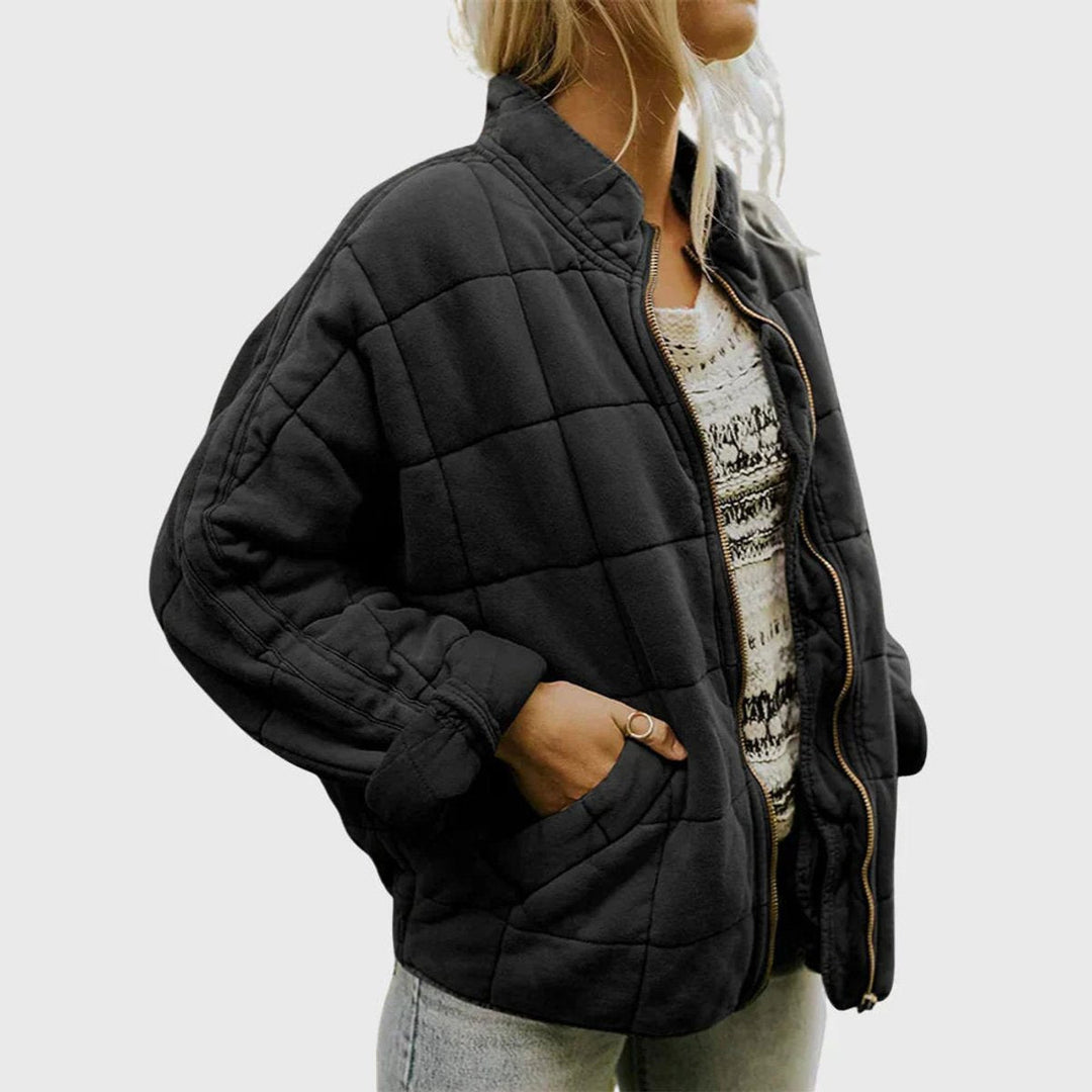 Victoria | Women's Quilted Jacket Zip-Up Stand-Collar Puffer Coat