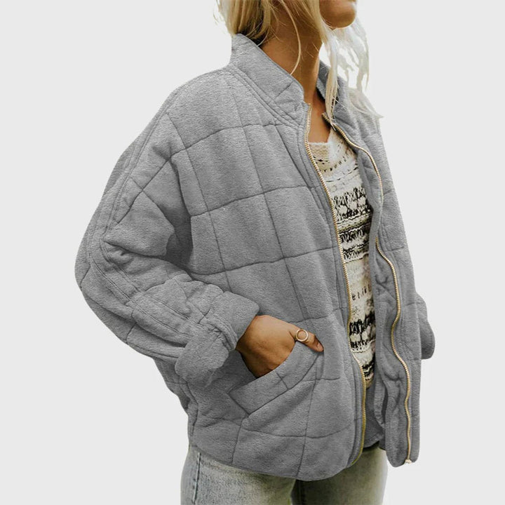 Victoria | Women's Quilted Jacket Zip-Up Stand-Collar Puffer Coat