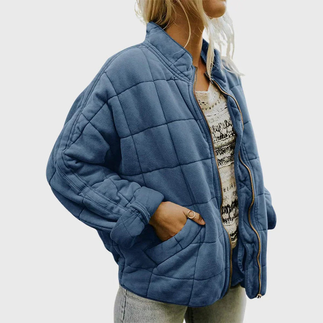 Victoria | Women's Quilted Jacket Zip-Up Stand-Collar Puffer Coat