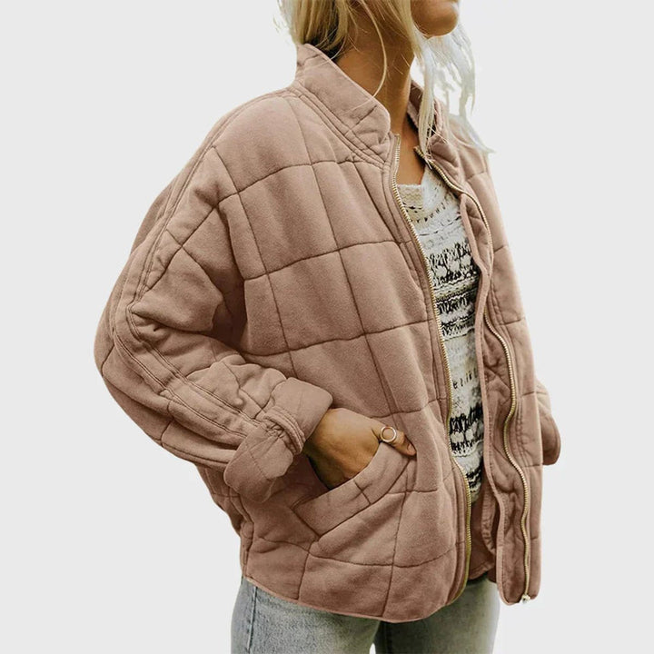 Victoria | Women's Quilted Jacket Zip-Up Stand-Collar Puffer Coat