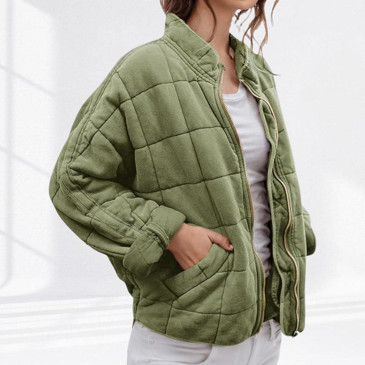 Victoria | Women's Quilted Jacket Zip-Up Stand-Collar Puffer Coat