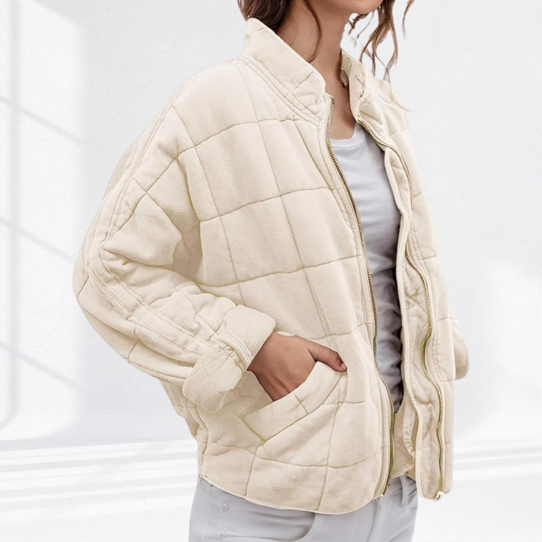 Victoria | Women's Quilted Jacket Zip-Up Stand-Collar Puffer Coat