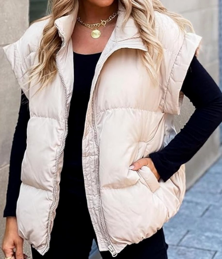 Zoey | Women's Quilted Sleeveless Gilet Stand Collar Relaxed Fit Vest
