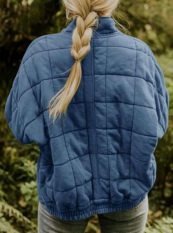 Sophia | Women's Quilted Zip-Up Coat Relaxed Fit Lightweight Outerwear