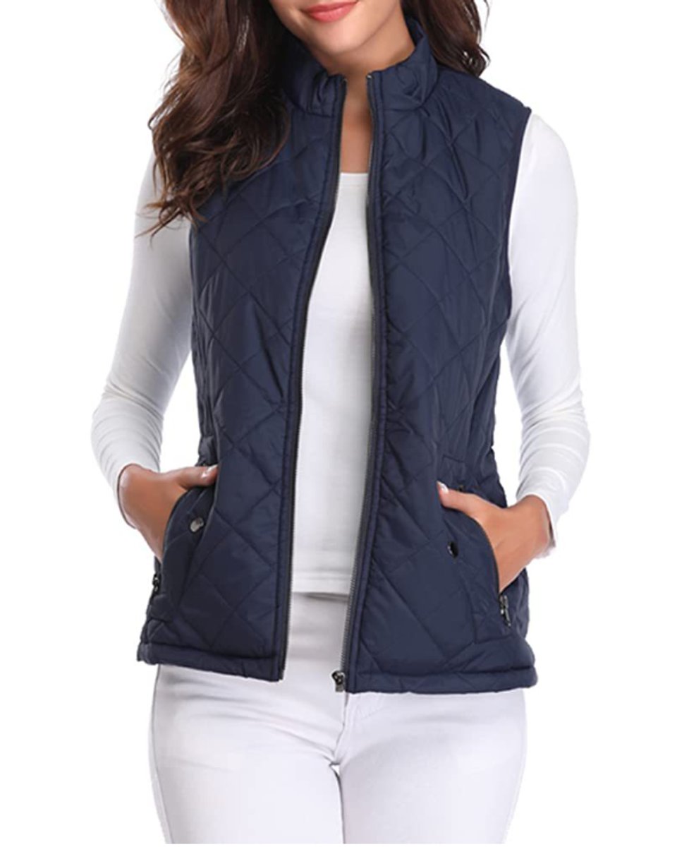 Scarlett | Women's Quilted Zip-Up Puffer Vest Sleeveless Padded Gilet