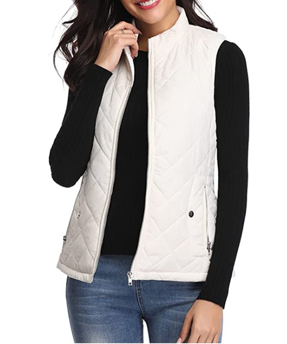 Scarlett | Women's Quilted Zip-Up Puffer Vest Sleeveless Padded Gilet