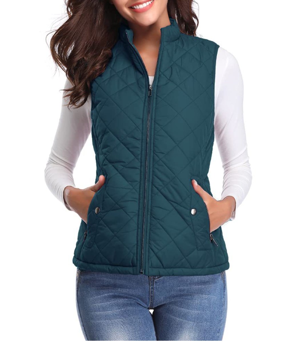 Scarlett | Women's Quilted Zip-Up Puffer Vest Sleeveless Padded Gilet
