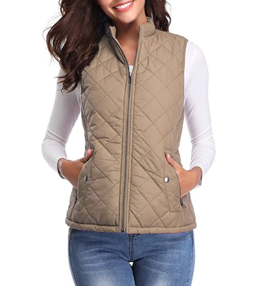 Scarlett | Women's Quilted Zip-Up Puffer Vest Sleeveless Padded Gilet
