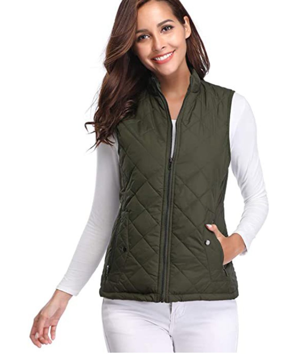 Scarlett | Women's Quilted Zip-Up Puffer Vest Sleeveless Padded Gilet