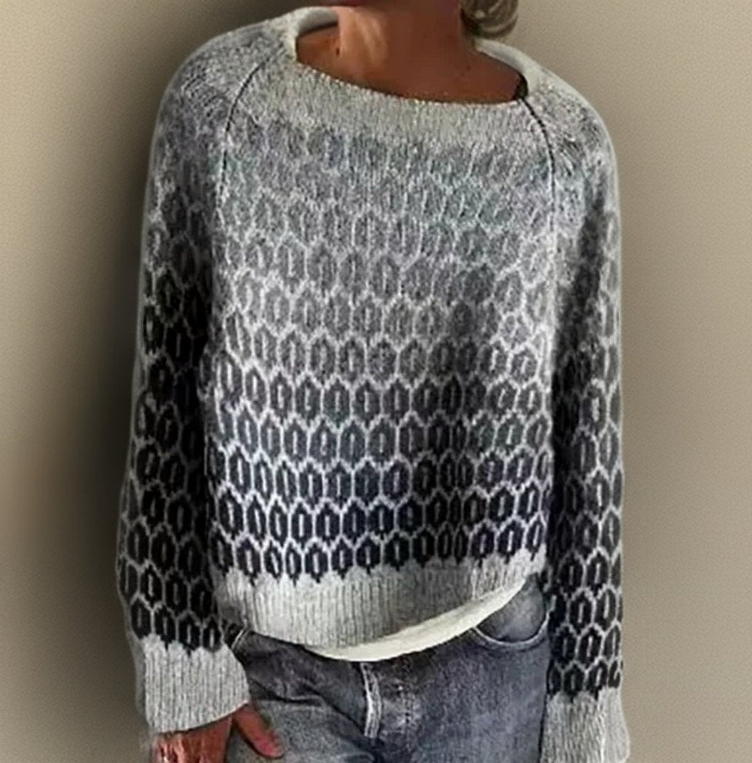 Luna | Women's Relaxed-Fit Gradient Patterned Knit Sweater